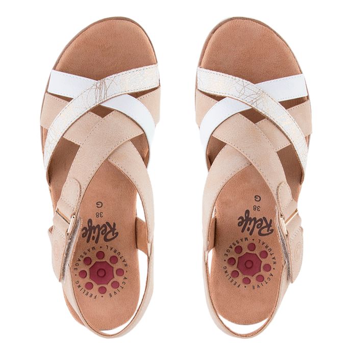 Бежевые открытые туфли Relife 4887-22702-09-BEIGE