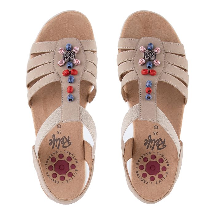 Бежевые открытые туфли Relife 4887-23706-09