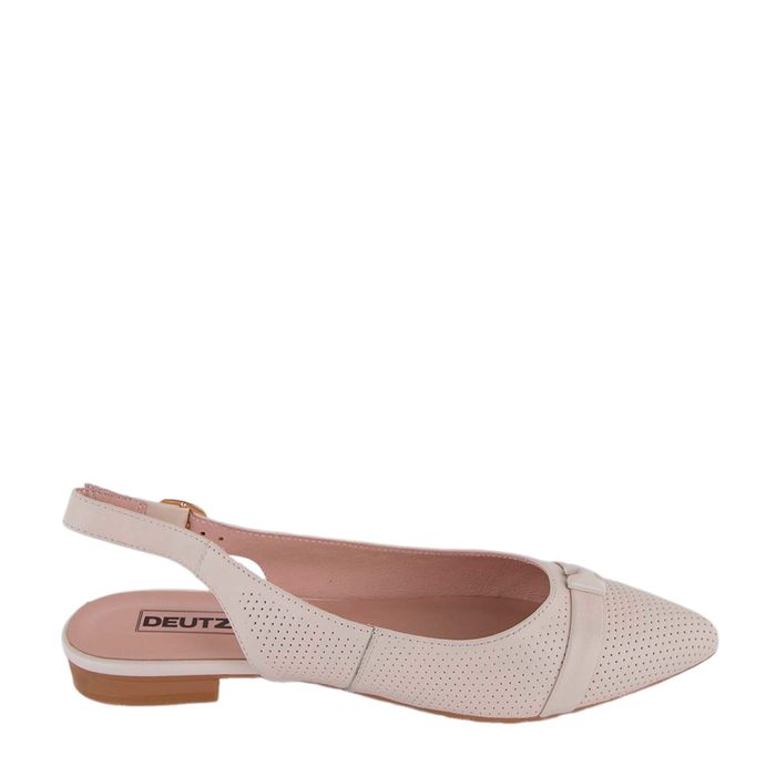 Бежевые туфли с открытой пяткой Deutz DE16713-WL