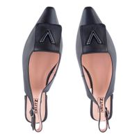 Чёрные туфли с открытой пяткой Deutz DE16824-WL