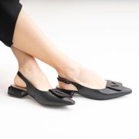 Чёрные туфли с открытой пяткой Deutz DE16824-WL