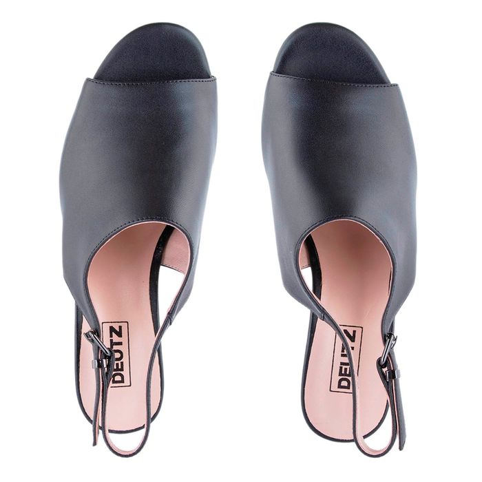 Deutz қара туфлиөкшесі ашық и носком DE16825-WB