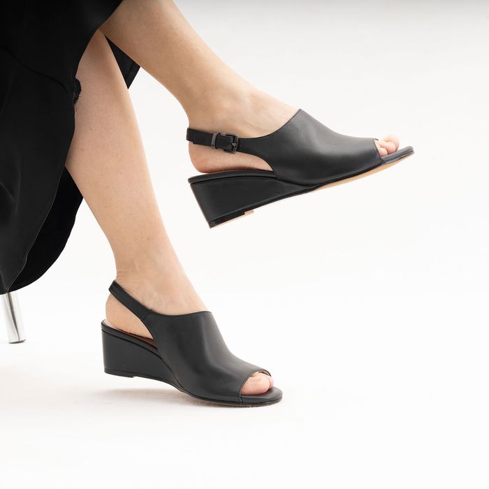 Deutz қара туфлиөкшесі ашық и носком DE16825-WB