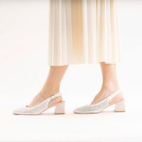 Белые туфли с открытой пяткой Deutz DE16826-WB