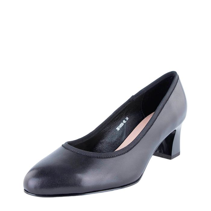 Deutz қара биік өкшелі туфлилері DE16835-WL