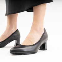 Deutz қара биік өкшелі туфлилері DE16835-WL