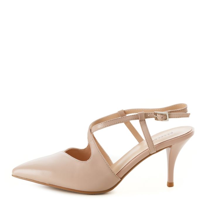 Бежевые туфли с открытой пяткой Respect IS56-174078