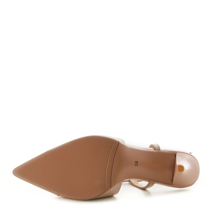 Бежевые туфли с открытой пяткой Respect IS56-174078