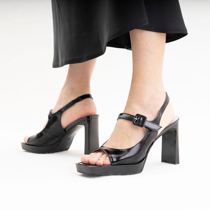 Respect қара туфлиөкшесі ашық и носком VS56-174731