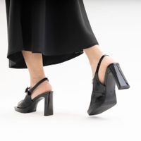 Respect қара туфлиөкшесі ашық и носком VS56-174731