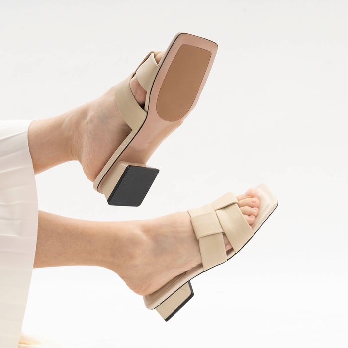 Бежевые пантолеты на каблуке Respect VS56-175859