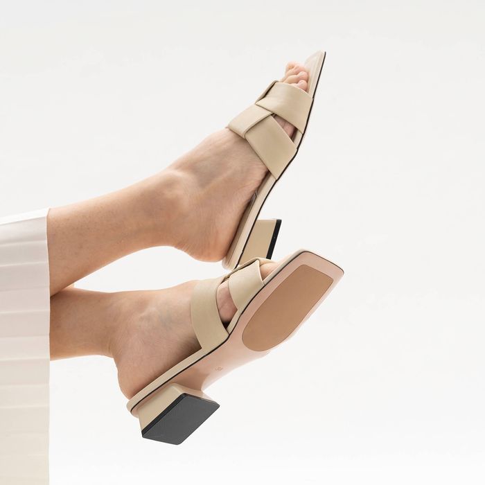 Бежевые пантолеты на каблуке Respect VS56-175859