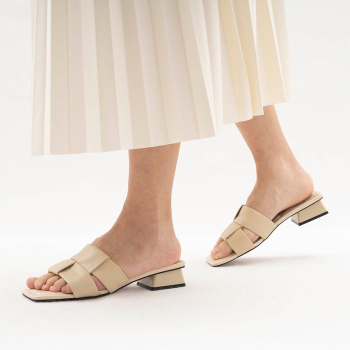 Бежевые пантолеты на каблуке Respect VS56-175859