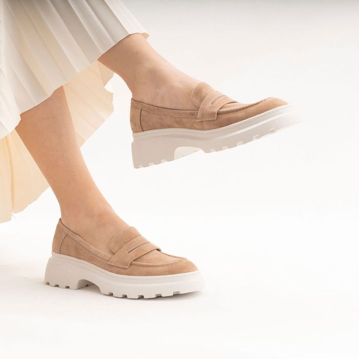 Бежевые лоферы Respect VS73-175542