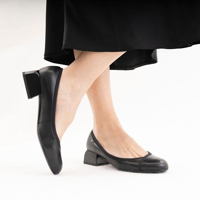 Respect қара биік өкшелі туфлилері VS75-175498