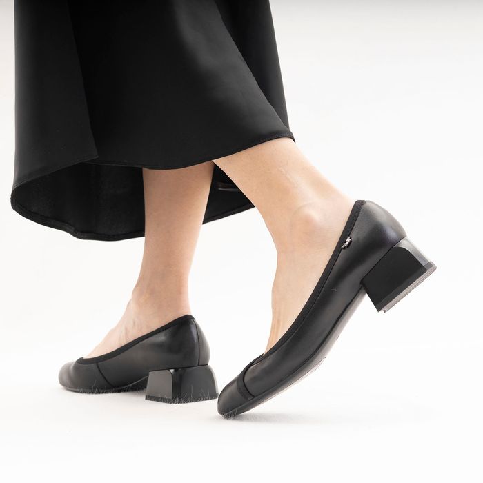 Respect қара биік өкшелі туфлилері VS75-175498