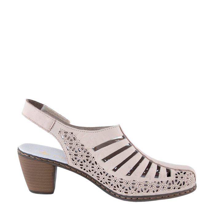 Бежевые туфли с открытой пяткой Rieker 40959-60