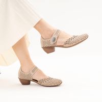 Rieker сарғыш туфли ашық табандары 43753-61