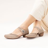 Rieker сарғыш туфли ашық табандары 43753-61