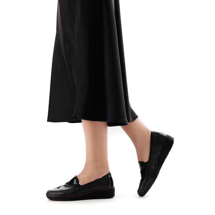 Rieker қара лоферлері 53785-00