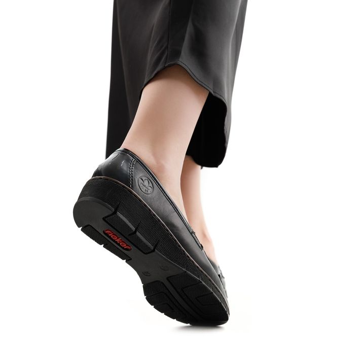 Rieker қара лоферлері 53785-00