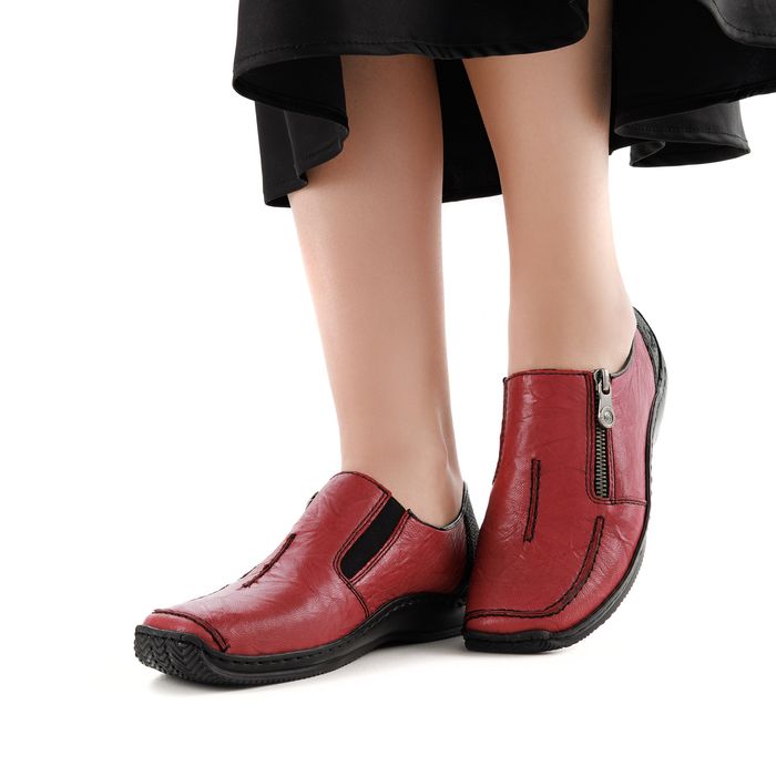 Красные полуботинки Rieker L1780-35