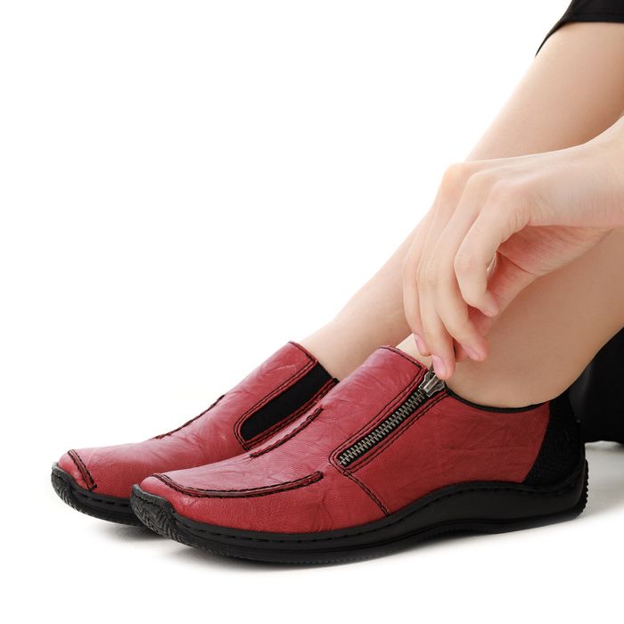 Красные полуботинки Rieker L1780-35