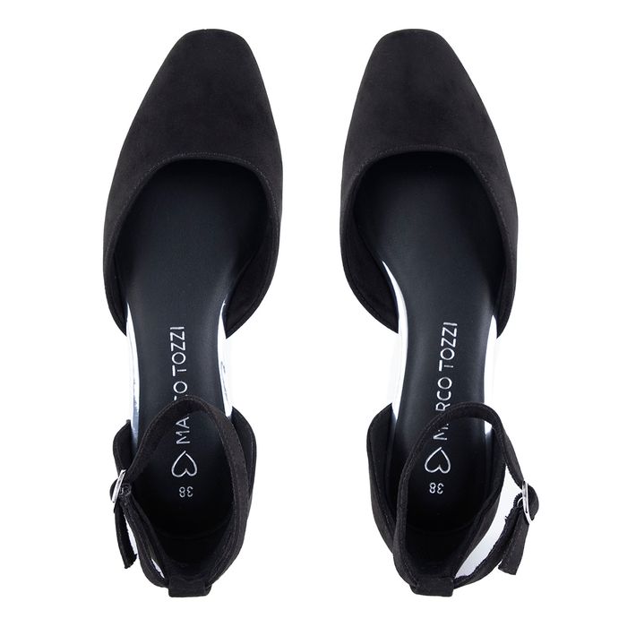 Marco Tozzi қара туфли ашық табандары 2-22117-42-001/220