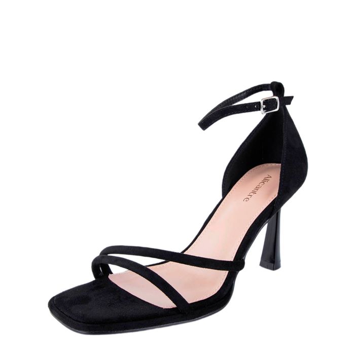 Чёрные туфли с открытой стопой и носком Alicantre 1200-03-IG-01-SP