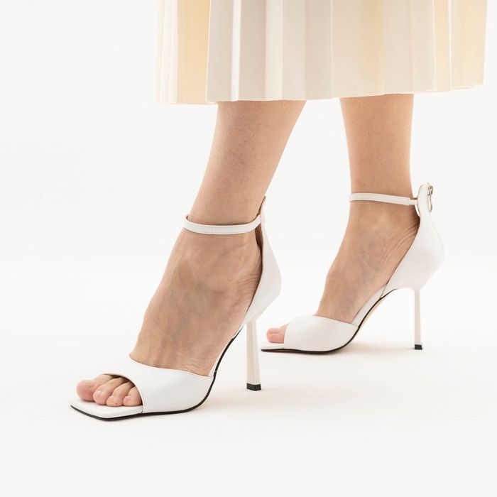 Alicantre ақ туфли с открытой стопой және носком 1246-01-IG-06-PP