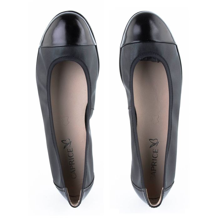 Чёрные балетки Caprice 9-22182-42-019/203