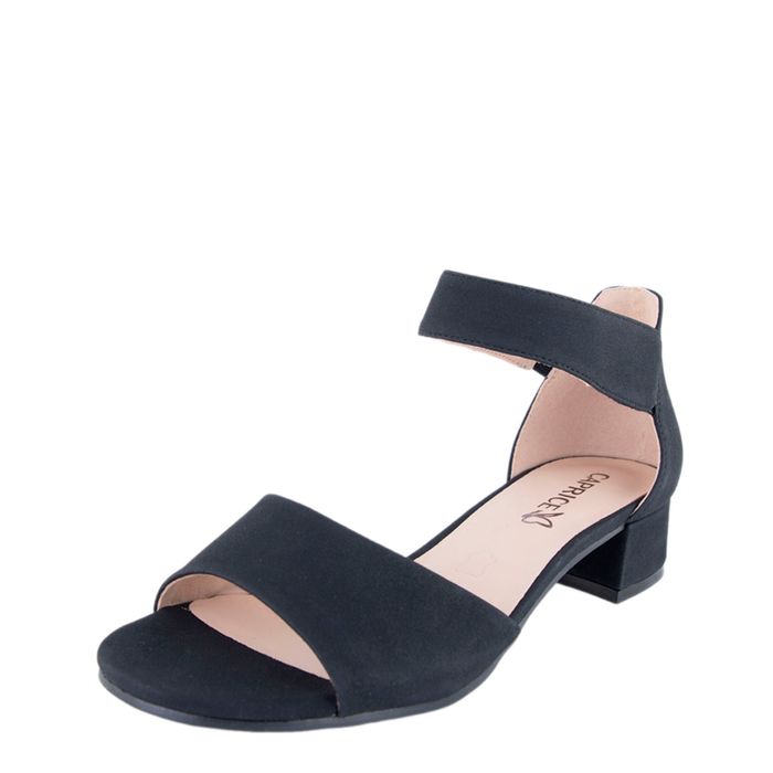 Чёрные туфли с открытой стопой и носком Caprice 9-28282-42-004/208