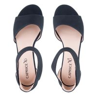 Чёрные туфли с открытой стопой и носком Caprice 9-28282-42-004/208