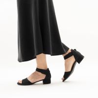 Caprice қара туфли с открытой стопой және носком 9-28282-42-004/208