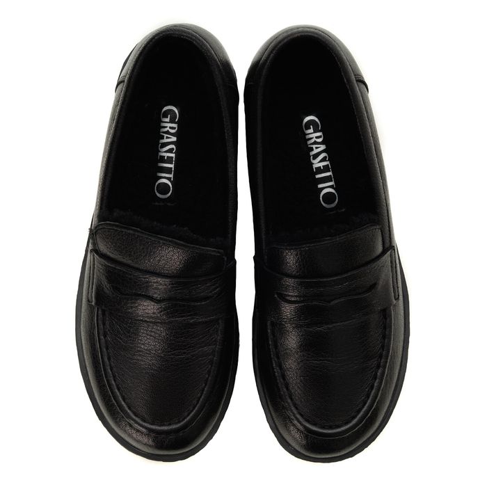 Чёрные лоферы Grasetto GT002621-14