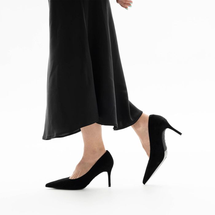 Grasetto қара, биік өкшелі туфлілері GT002151-75