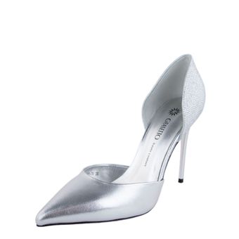 Серые туфли с открытой стопой Grasetto