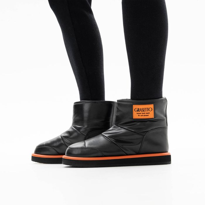 Grasetto қара үрілген аяқ киімі GT002656-12