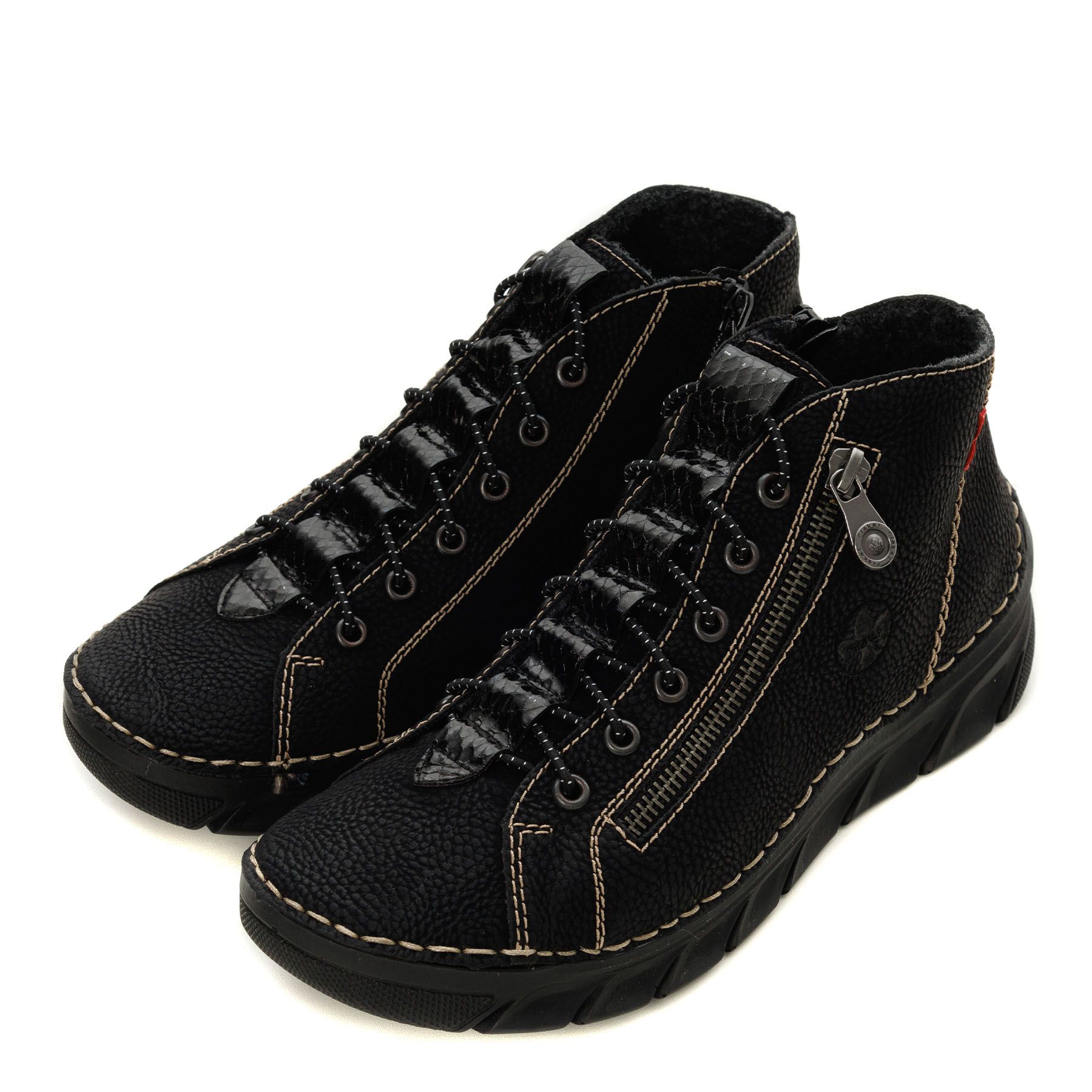 Rieker қара бәтеңкелері 55048-00