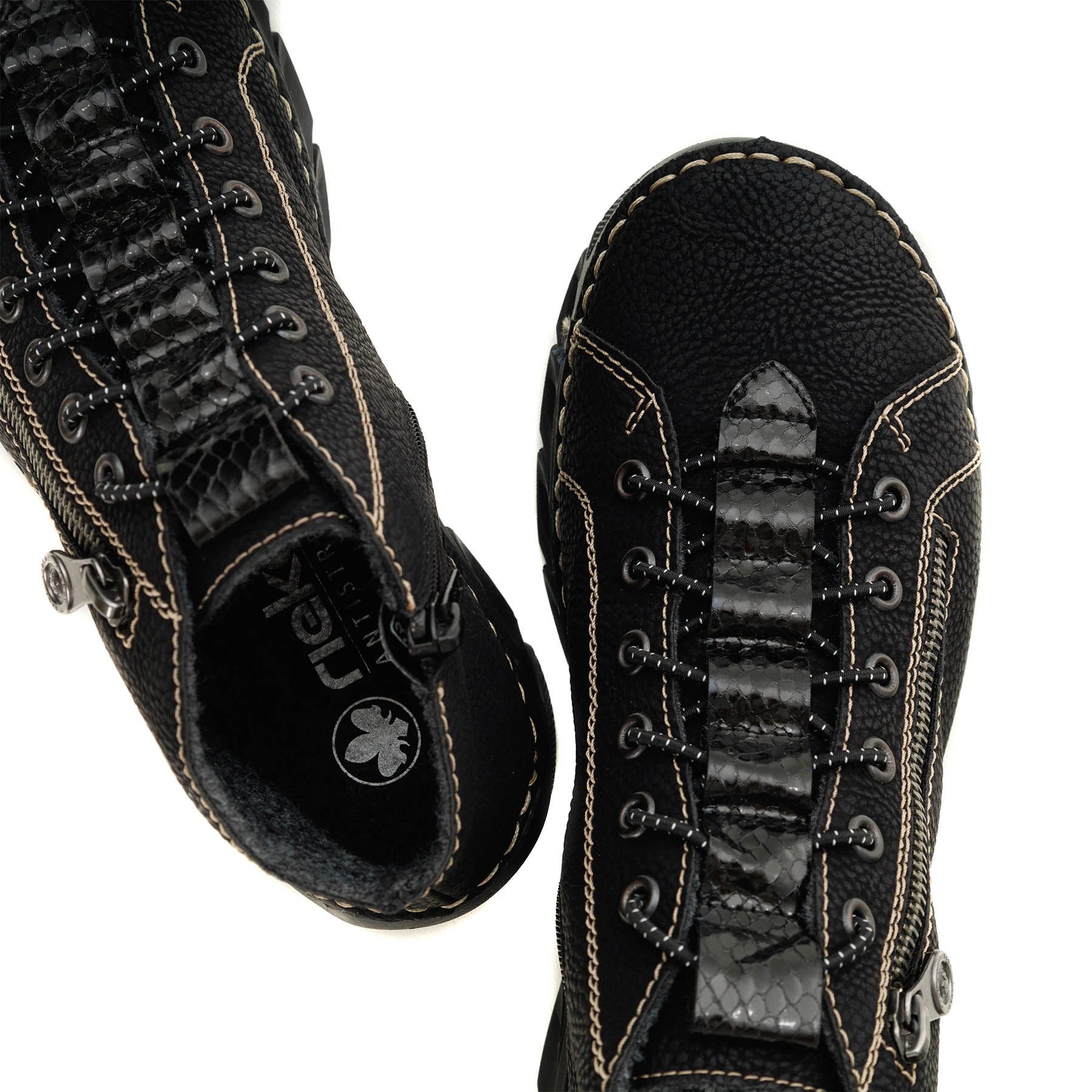 Rieker қара бәтеңкелері 55048-00