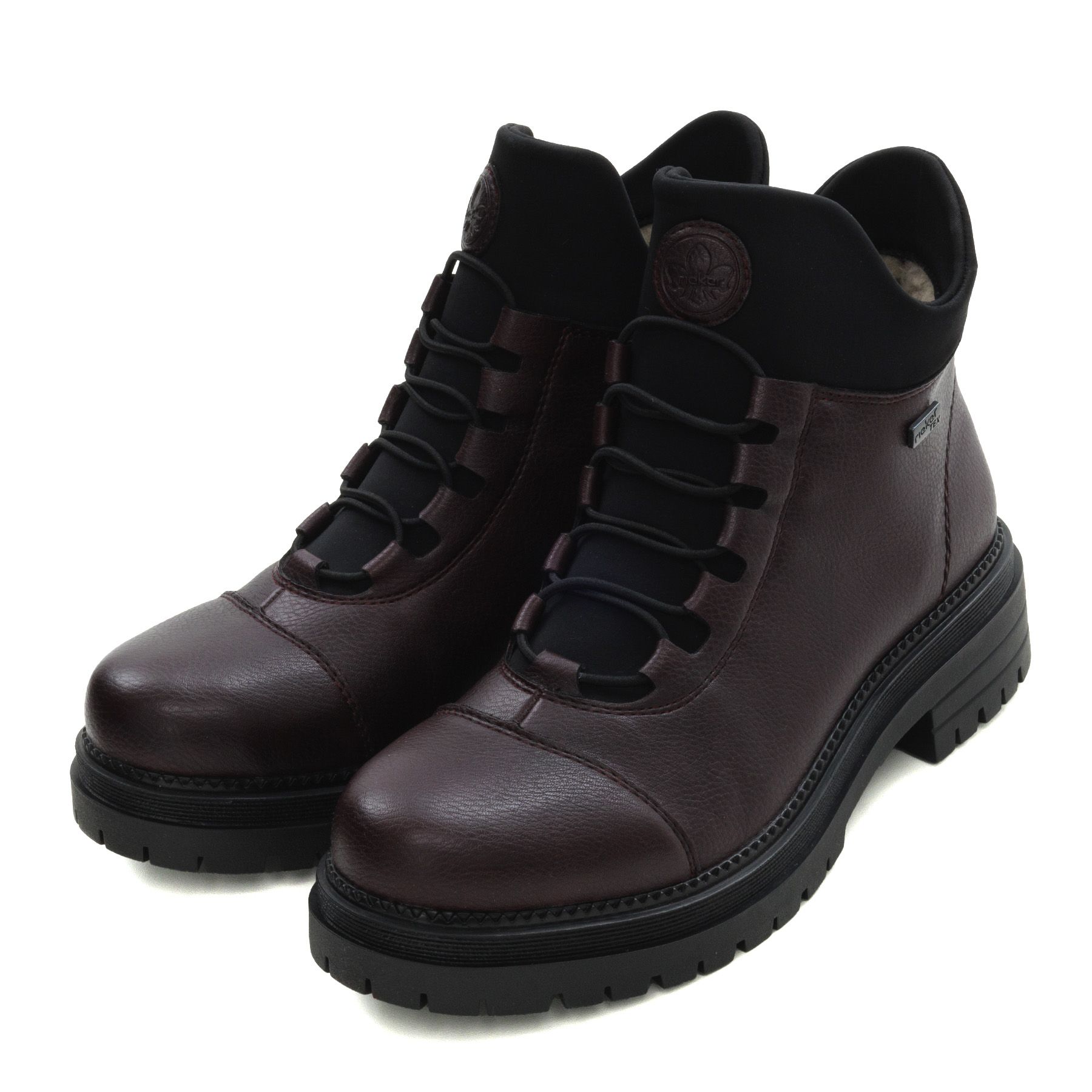Бордовые ботинки Rieker Y3163-35
