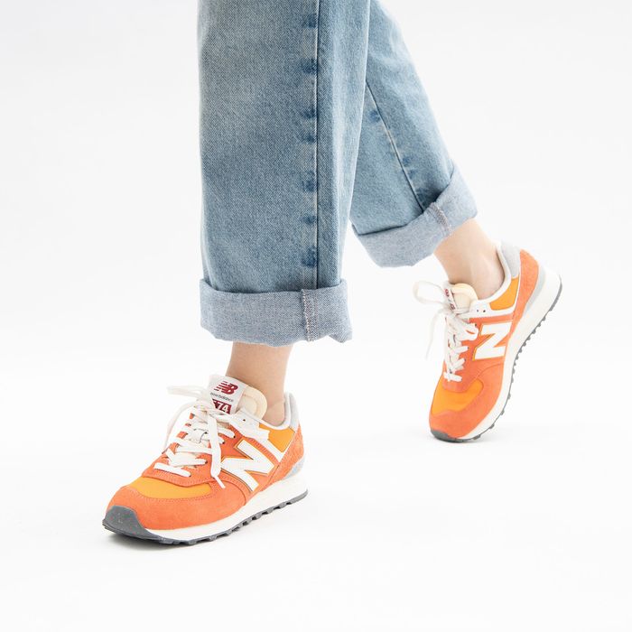 New Balance қызғылт-сары сары кроссовкалары U574RCB