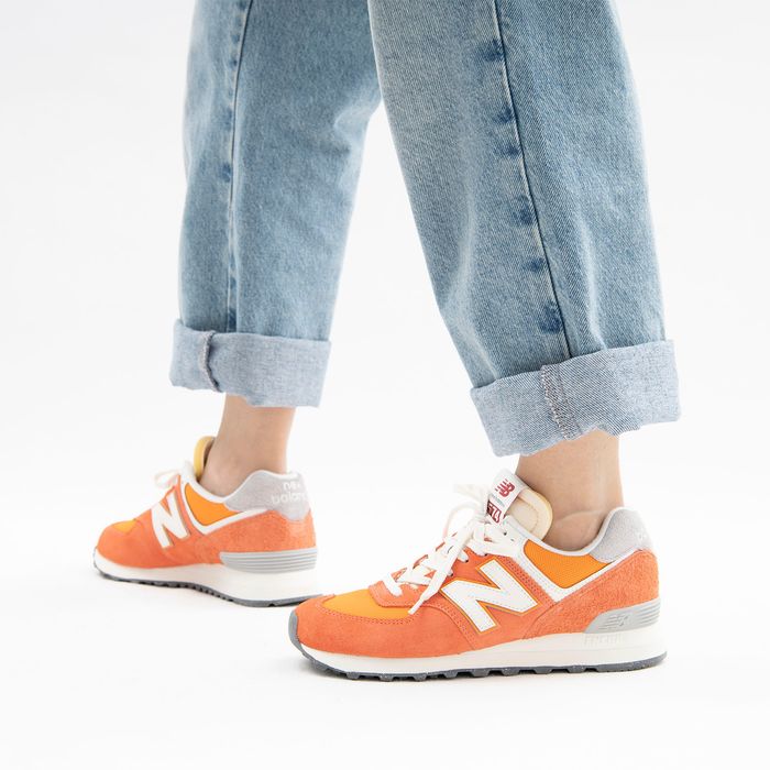 New Balance қызғылт-сары сары кроссовкалары U574RCB