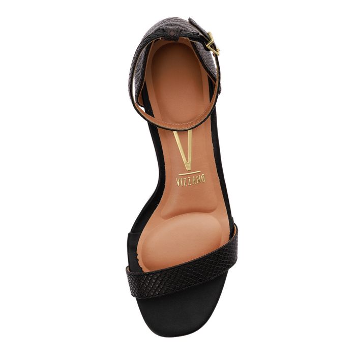 Vizzano қара тобықта түймелігі бар туфлилері 6428.104.28194-15745
