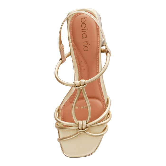 Beira Rio алтын түсті босоножкалары 8423.330.14710-66