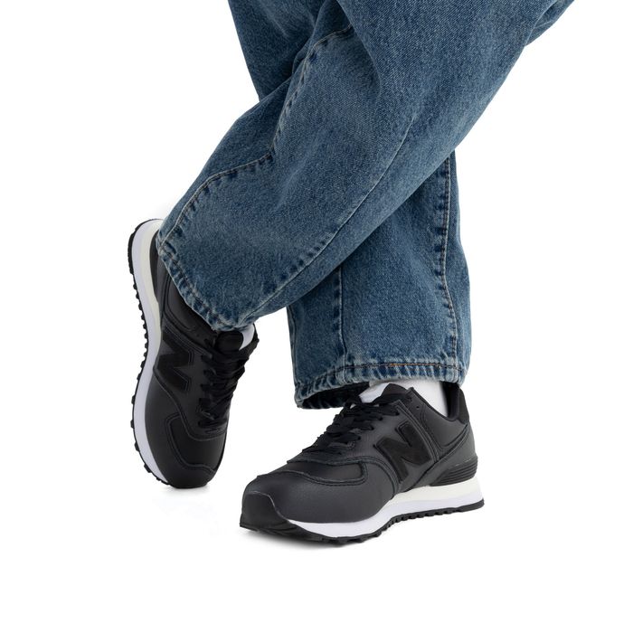 New Balance қара кроссовкалары WL574FT2