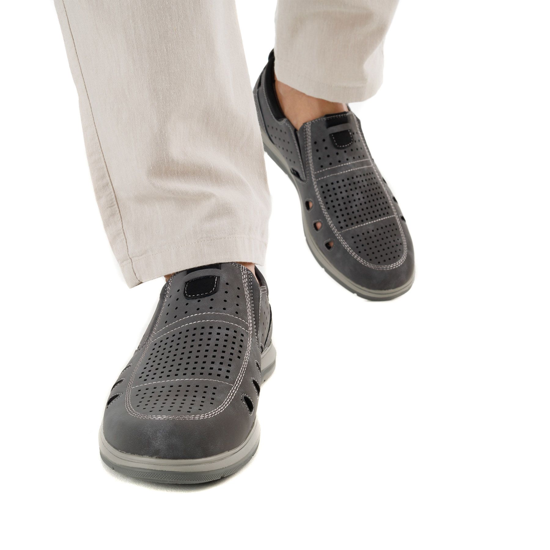 Серые полуботинки Audienz LA054-011