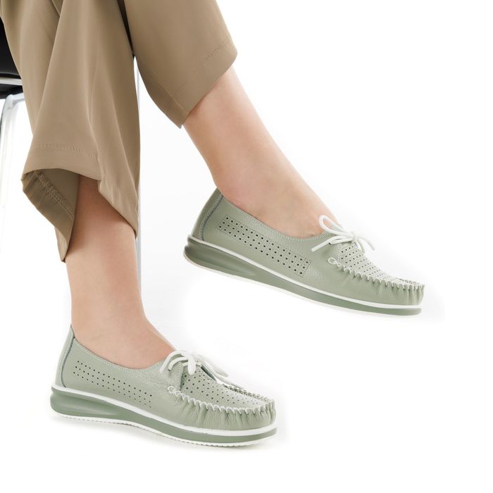 Зеленые мокасины Audienz P191-033_Audienz