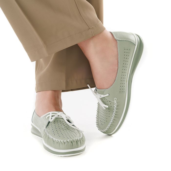 Зеленые мокасины Audienz P191-033_Audienz