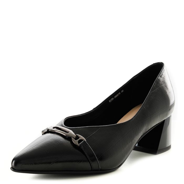 Respect қара биік өкшелі туфлилері VS75-186975